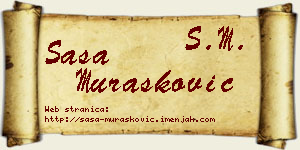 Saša Murašković vizit kartica